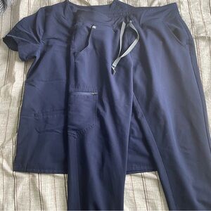 Figs navy blue scrub set